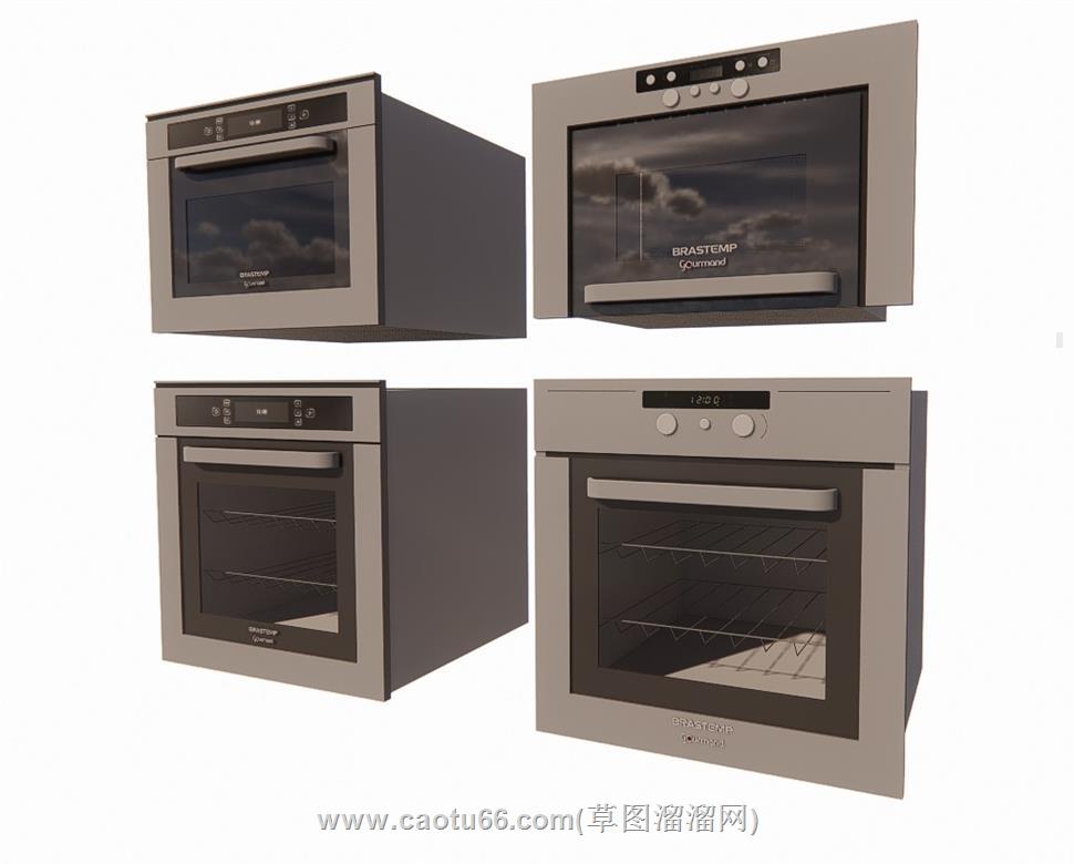 烤箱家电SU模型