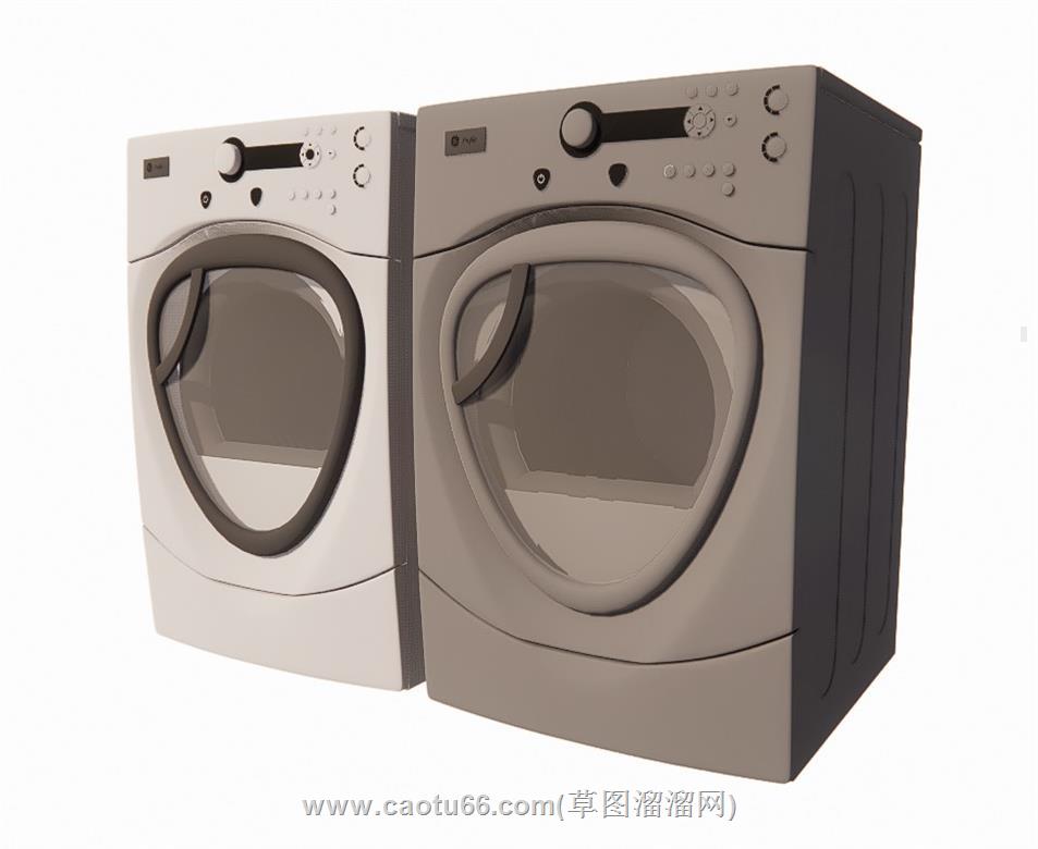 滚筒洗衣机家电SU模型