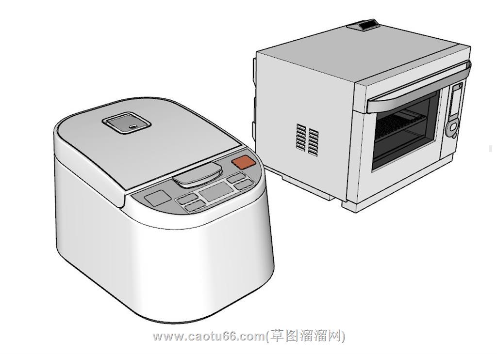 电饭煲电饭锅微波炉SU模型