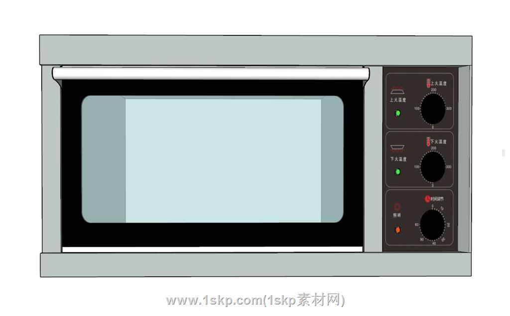 微波炉烤箱烘焙SU模型