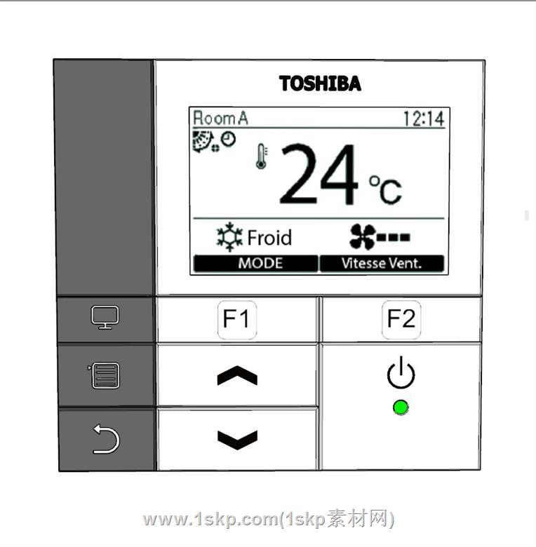 空调面板控制器SU模型