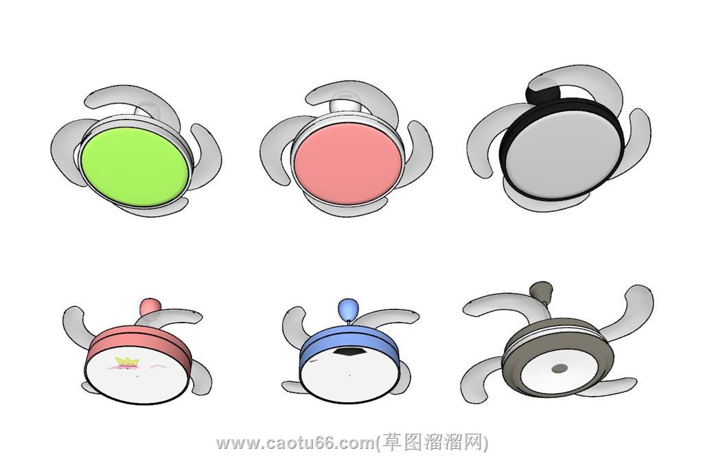 儿童吊扇灯SU模型