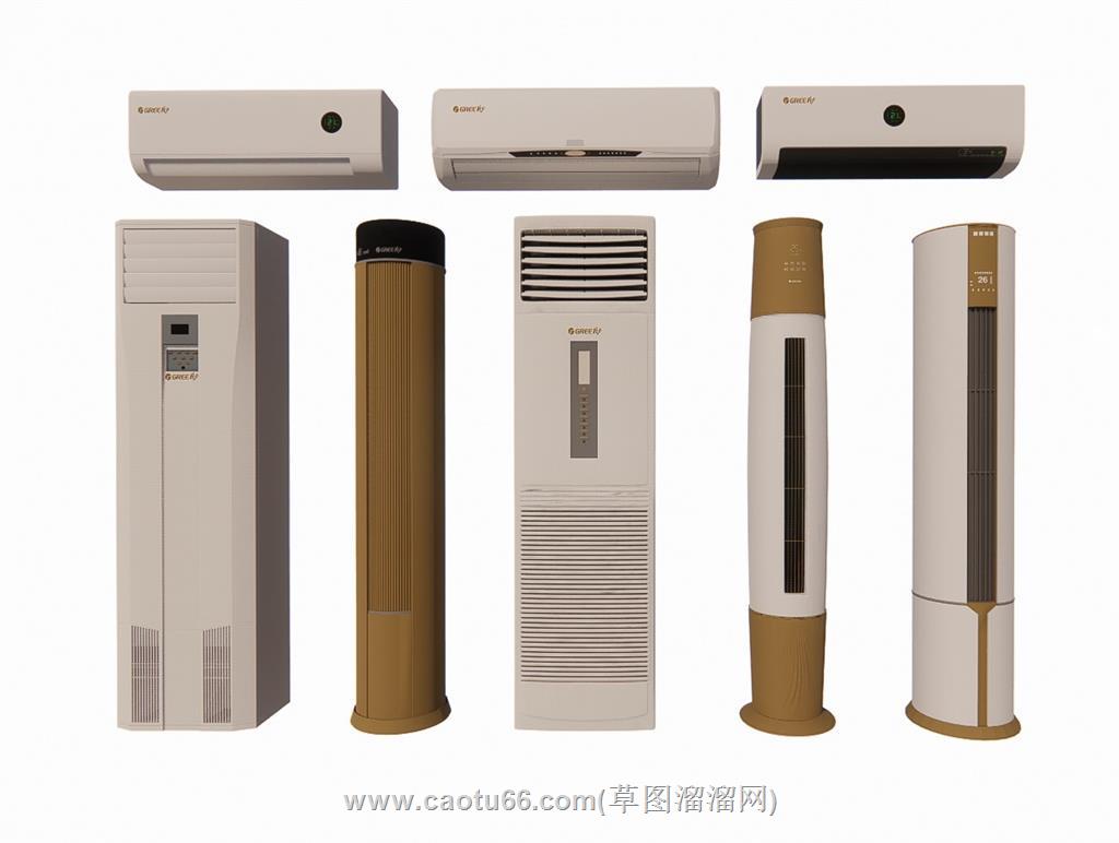立式空调挂机SU模型