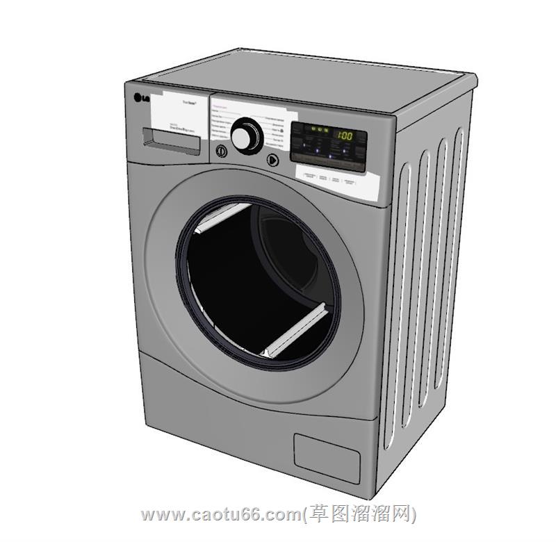 滚筒洗衣机家电SU模型