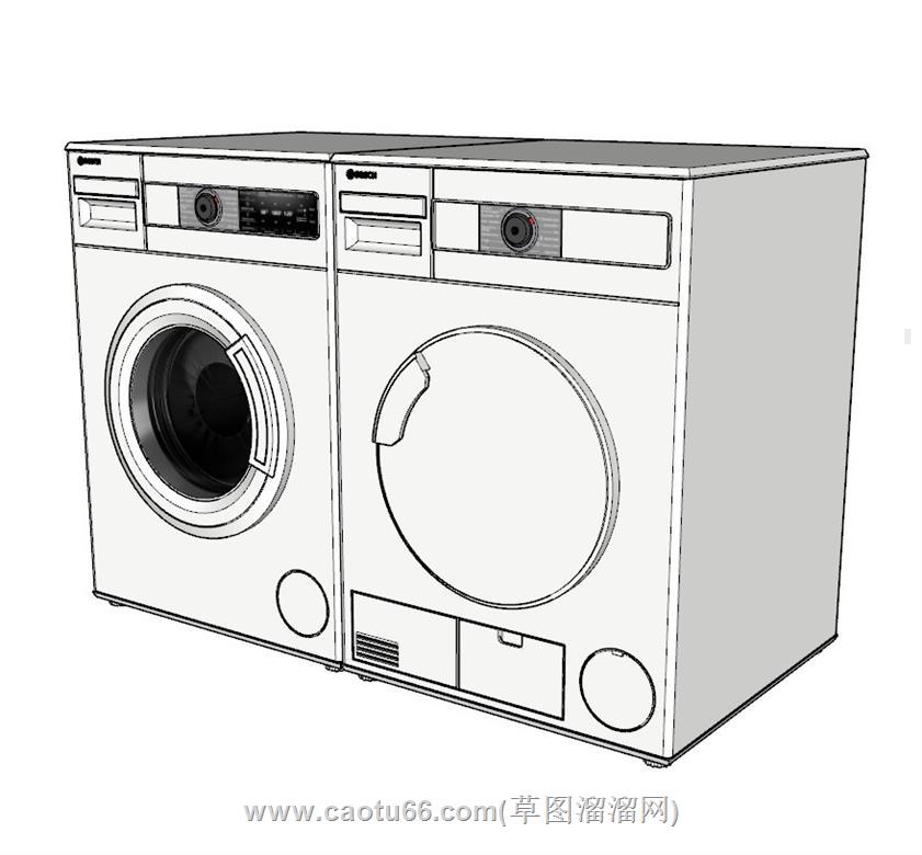 洗衣机SU模型