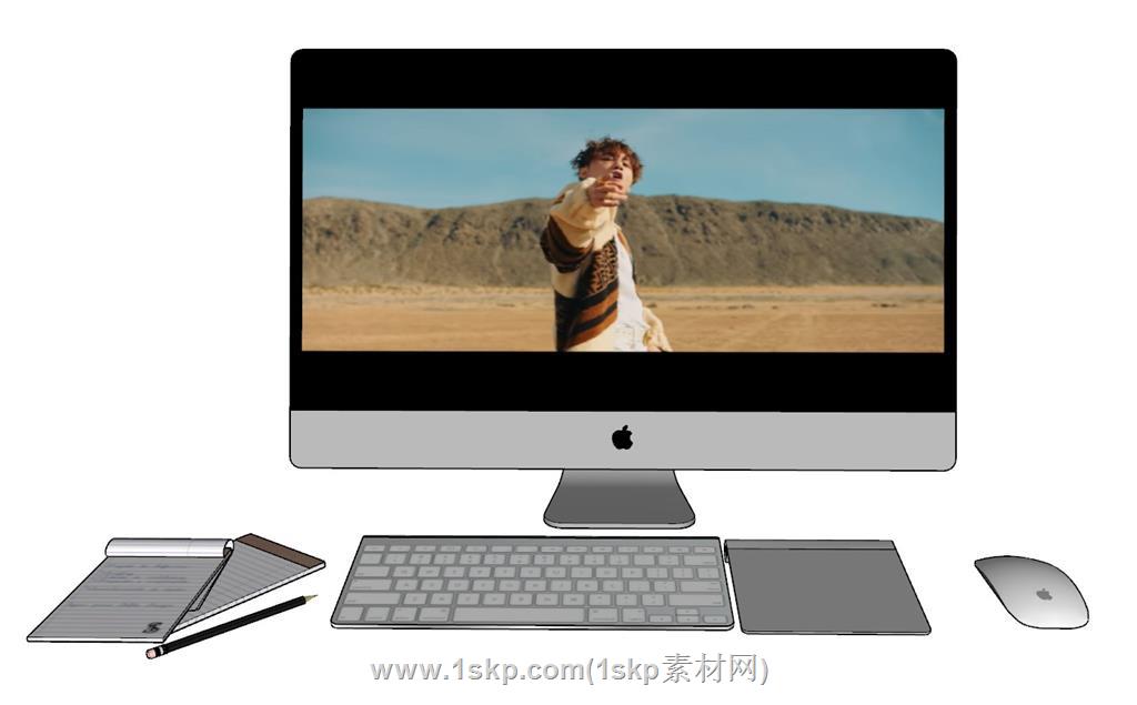 一体机电脑SU模型