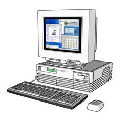 台式机计算机电脑SU模型 免费sketchup模型下载