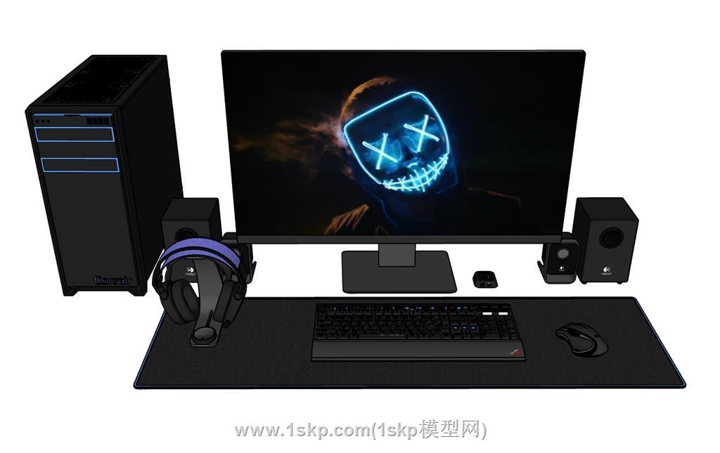 电竞电脑主机SU模型