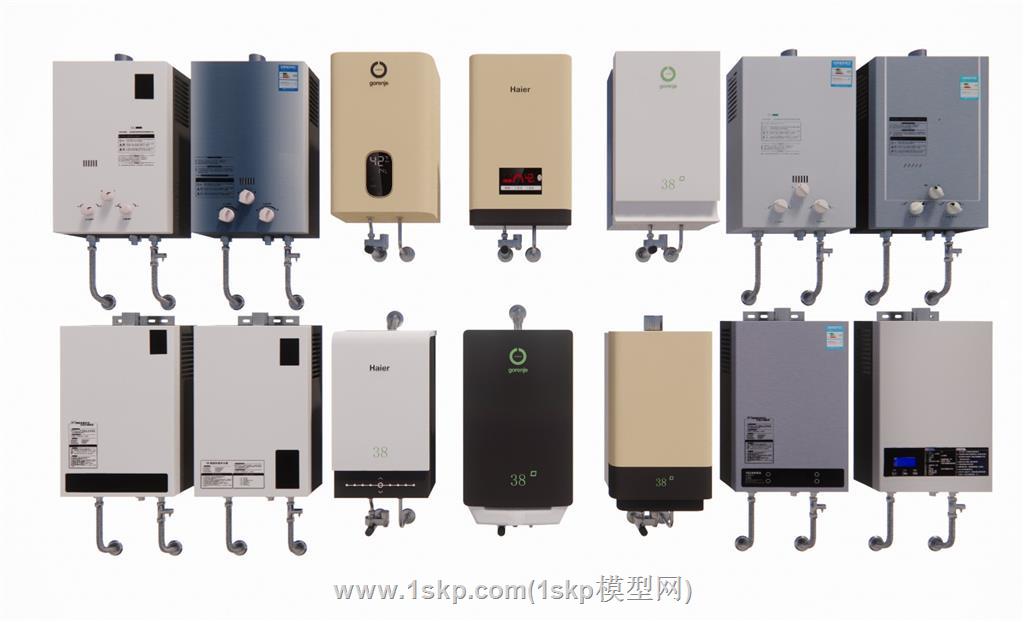 天然气热水器电器SU模型