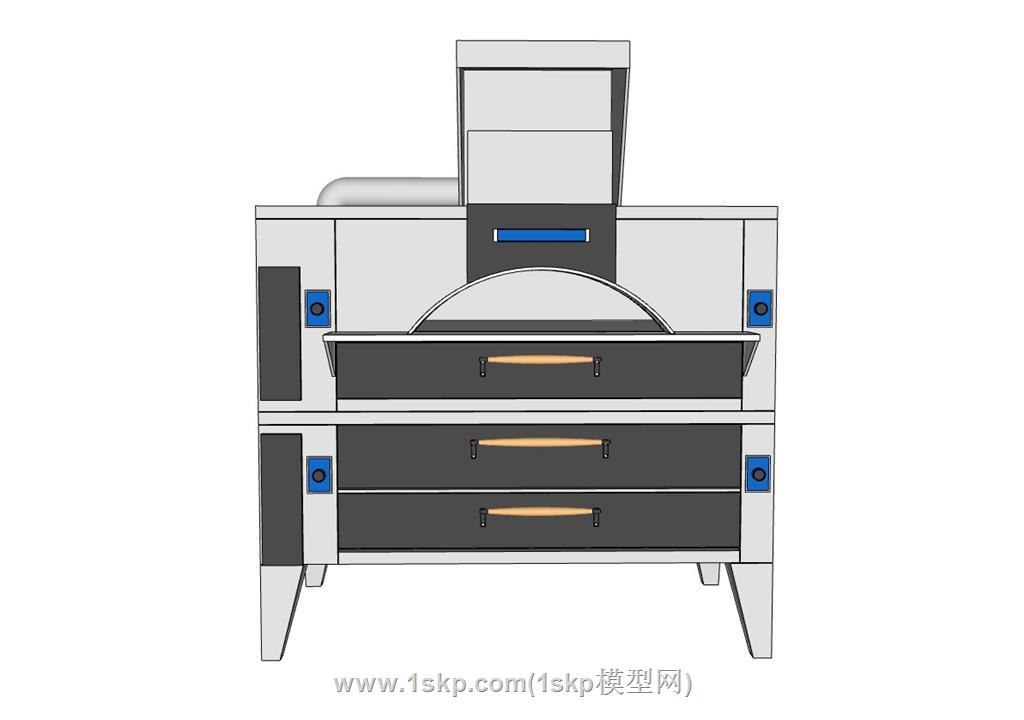 烘烤箱烘烤机SU模型