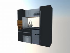 厨房橱柜厨具SU模型