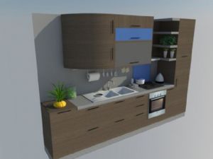 厨房橱柜厨具SU模型