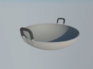 厨具双耳炒锅SU模型
