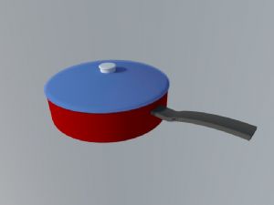 平底锅锅头厨房用具SU模型