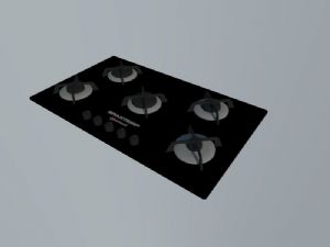 厨房燃气灶台煤气灶SU模型