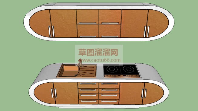椭圆形草图大SU模型
