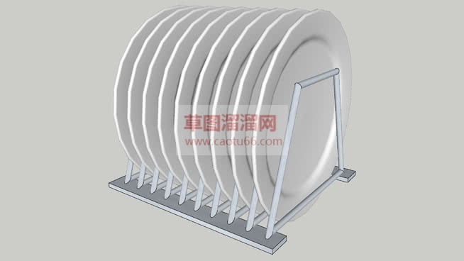 碟子架+不锈SU模型