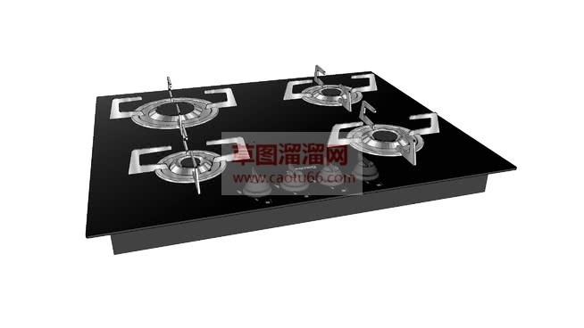 欧式4眼煤气SU模型