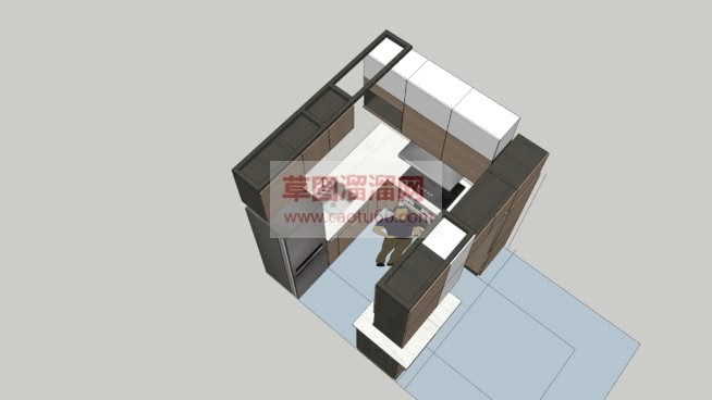 免费小空间厨SU模型