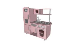 粉色迷你小橱SU模型 免费sketchup模型下载