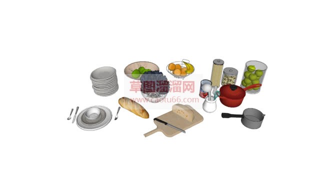 厨房用品SU模型