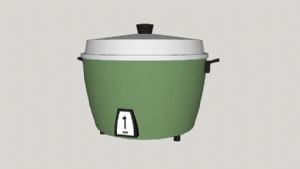 建模电饭锅家SU模型