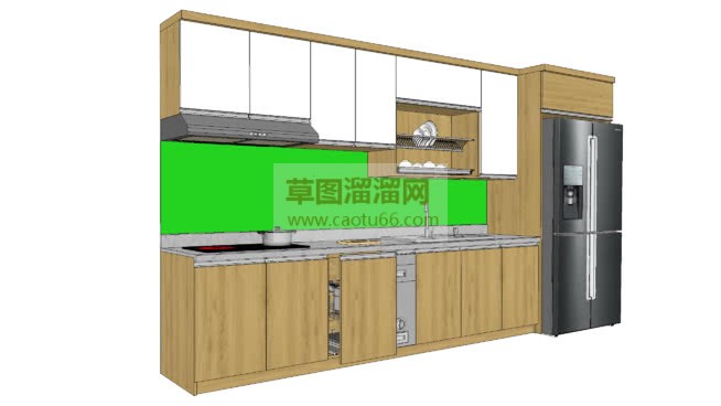 木色调SU模型
