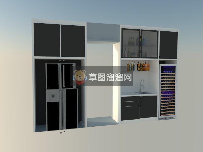 厨房橱柜家具SU模型