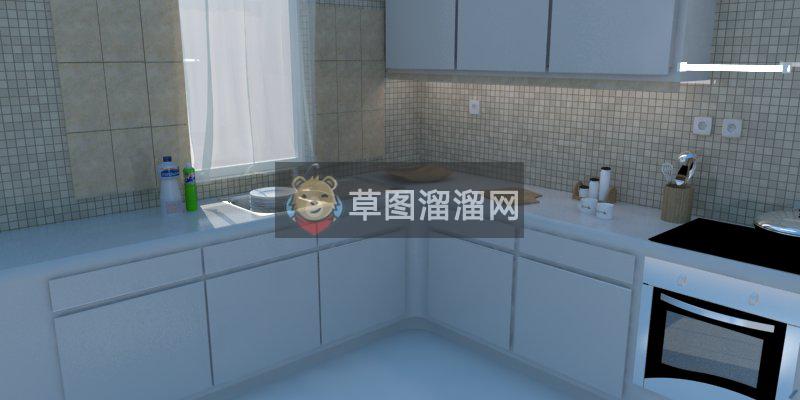 厨房橱柜厨具SU模型