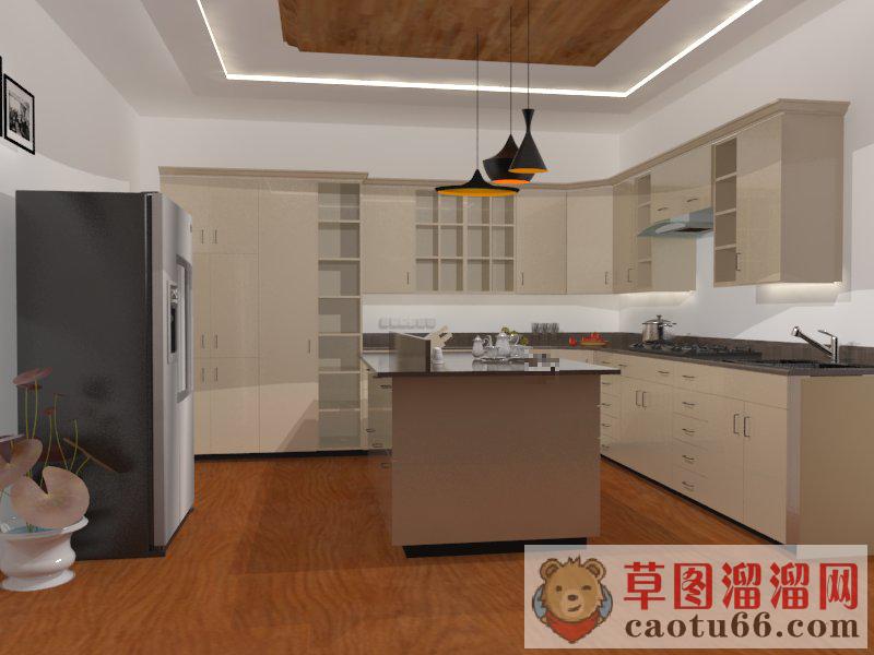 欧式厨房设计SU模型