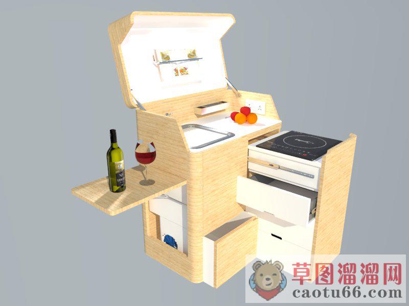 便携式厨房SU模型