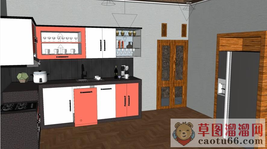 厨房橱柜SU模型