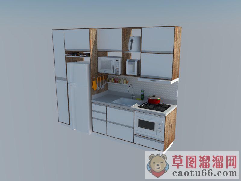 厨房橱柜厨具SU模型