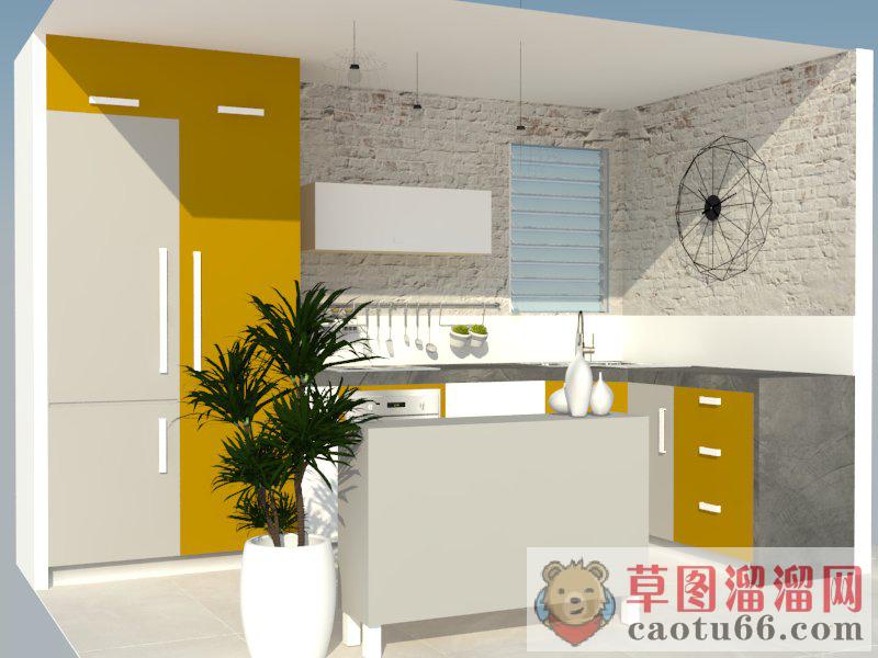 厨房橱柜SU模型