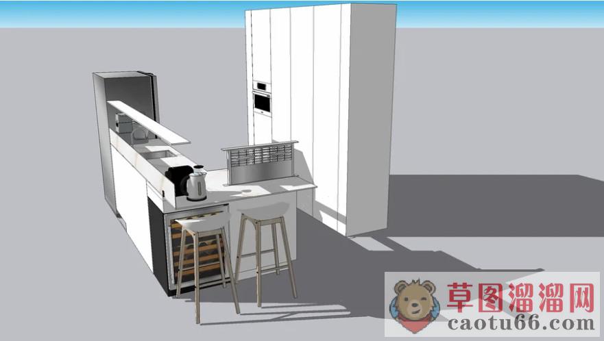 厨房吧台椅SU模型