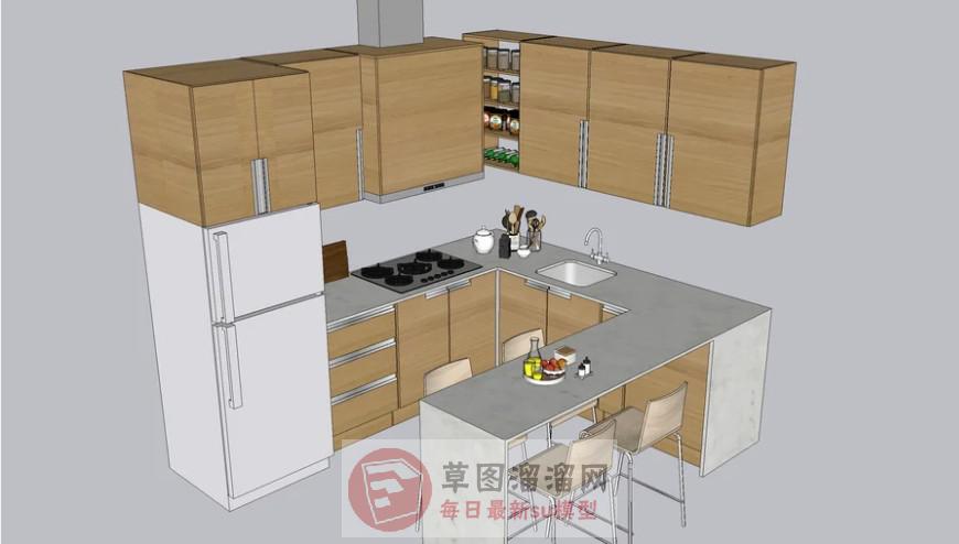 厨房厨具SU模型
