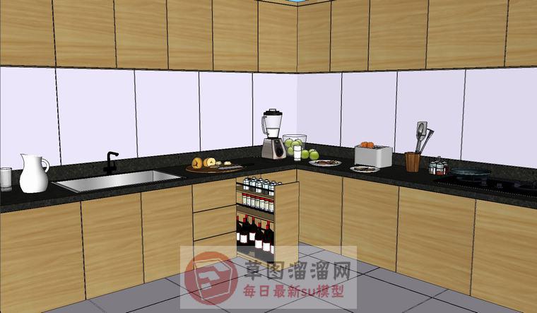 厨房橱柜厨具SU模型