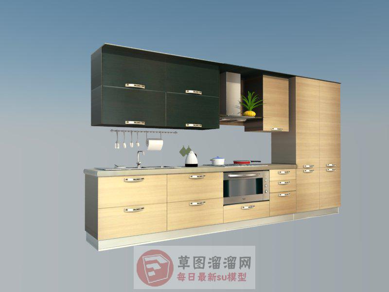 橱柜厨房厨具SU模型
