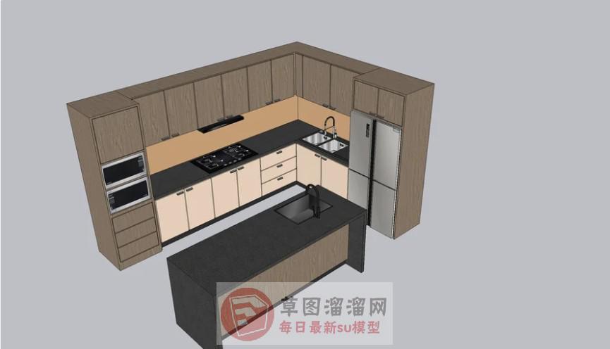 厨房橱柜SU模型