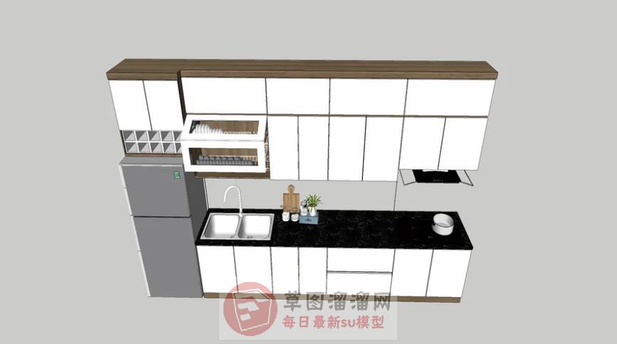 厨房橱柜吊柜SU模型