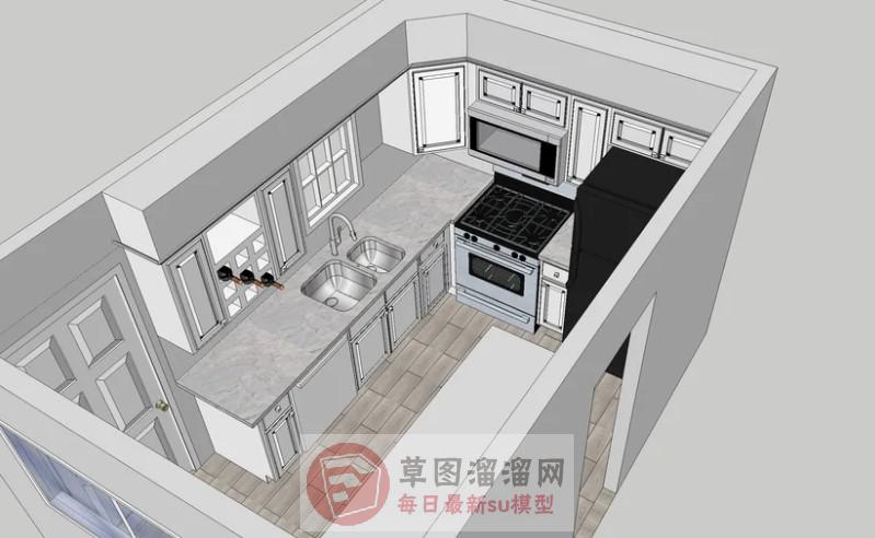 厨房橱柜SU模型