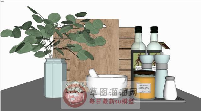 厨房装饰道具SU模型