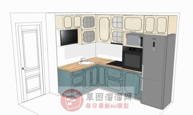厨房橱柜SU模型