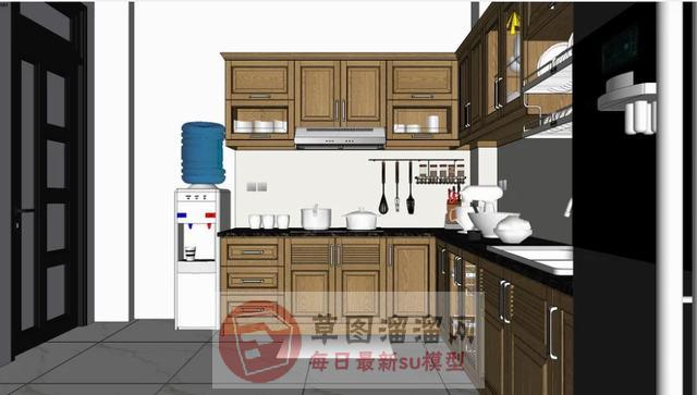 厨房橱柜厨具SU模型