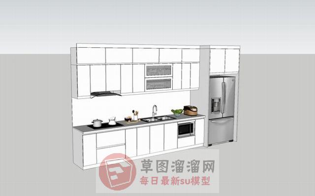 厨房厨具冰箱SU模型
