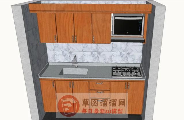 厨房橱柜SU模型