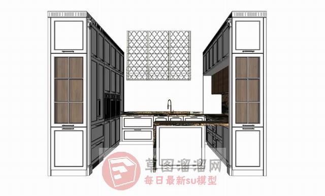 厨房橱柜SU模型