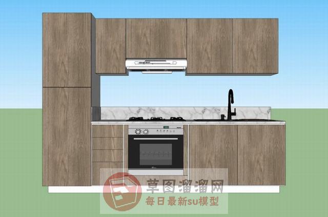 厨房橱柜厨具SU模型