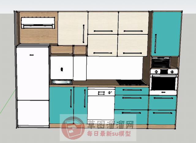 空调厨房橱柜SU模型