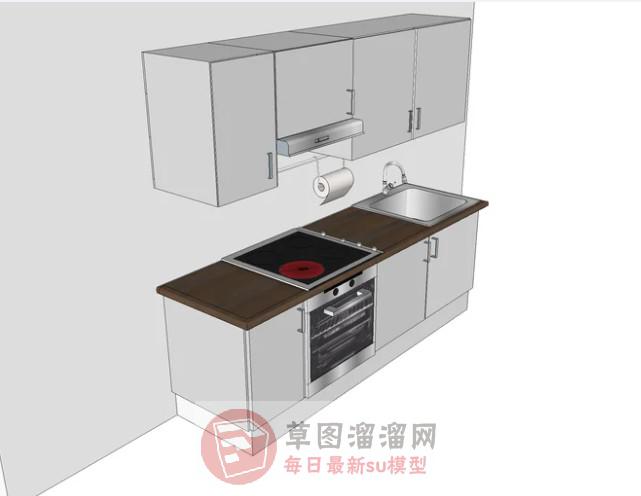 厨房橱柜SU模型